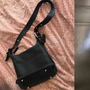 Coach black leather crossbody